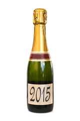 2015 on a label of a bottle of Champagne