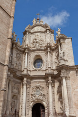 Fototapeta premium Valencia, Spain - facade of the Cathedral Church