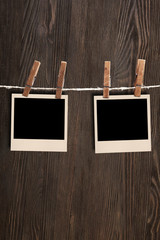 Fototapeta premium old photo on wood background