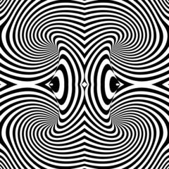 Design monochrome whirl movement illusion background