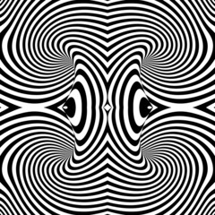 Design monochrome whirl movement illusion background