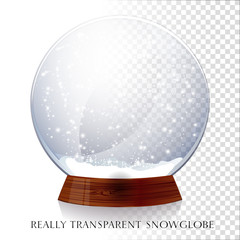 Transparent snowglobe