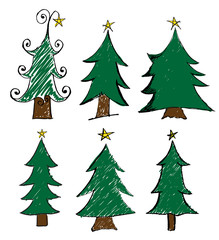 Christmas tree drawing set