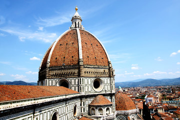 Fototapeta premium Spectacular view of famous marble cathedral Santa Maria del Fior