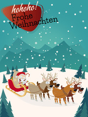 weihnachtskarte weihnachtsmann lustig