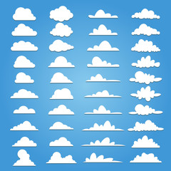 Fototapeta premium Set of 40 style cloud
