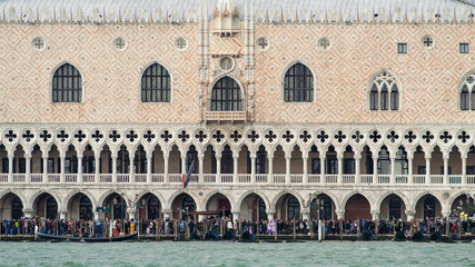 Fototapeta premium The Doge's Palace and St Mark's Square from the Lagoon. Venice,