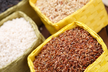 assortment of rice