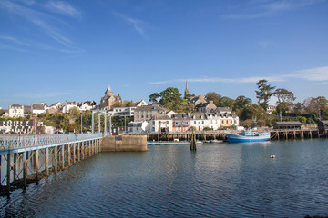 Fototapeta na wymiar Port Rhu et panorama sur Douarnenez, Finistère, Bretagne