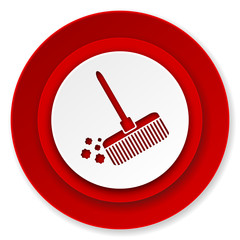 broom icon, clean sign