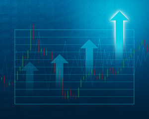 Financial and business chart and graphs