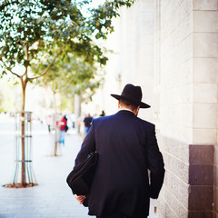 Jewish business man in the street