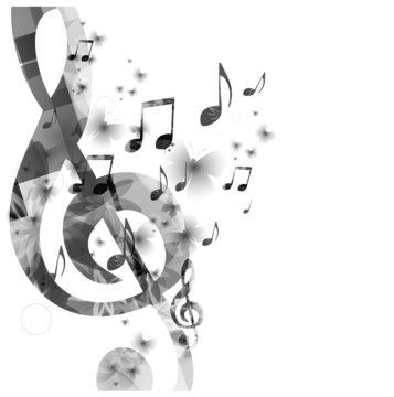 Music background with g-clef