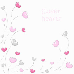 Cute hearts background 2