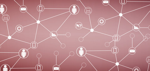 abstract social network and technology background