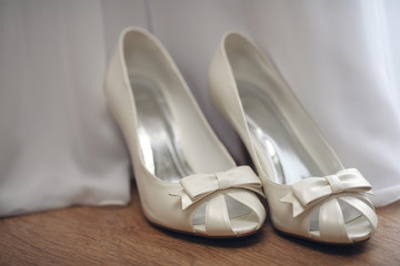 white wedding shoes