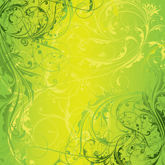 Background green floral design