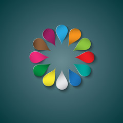 Color drops logo design