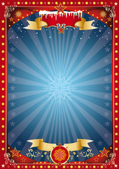 Fantastic red and blue christmas poster