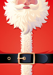 Background of Santa Claus coat with belt