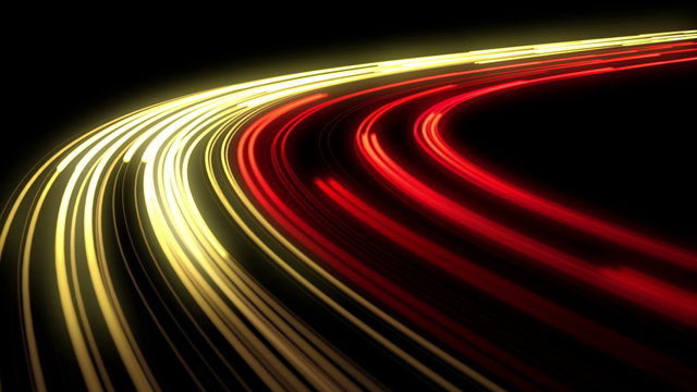 Beautiful View of Highway Lights. 4K. Loop. Time Lapse.