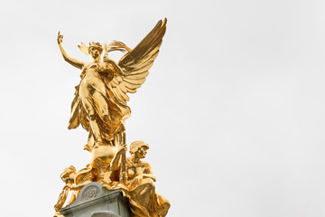 Fototapeta na wymiar Golden angel of Victoria Memorial