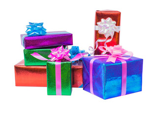 set of gift box isolated