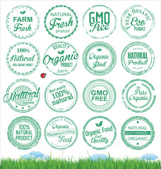 Organic Badges grunge stamp
