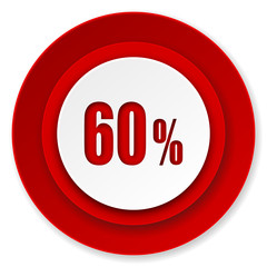 60 percent icon, sale sign