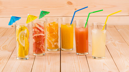 citrus fruits and juice