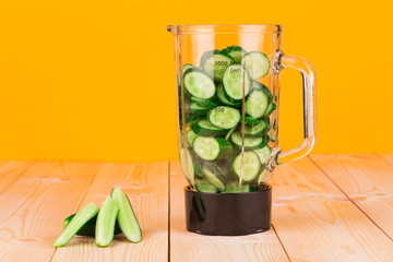 Pitcher with cucumbers