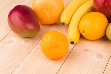Citrus fruits and bananas