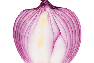 Sliced of red onion.