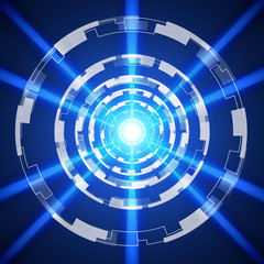 Blue Abstract technology Background, vector illustration