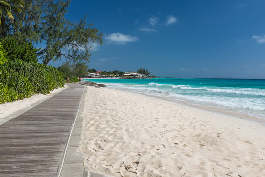 Barbados - boardwalk at Accra Beach