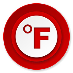 fahrenheit icon, temperature unit sign