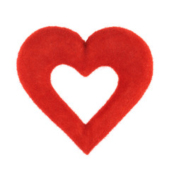 Symbolic red heart isolated