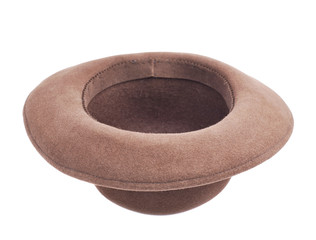 Brown female hat isolated