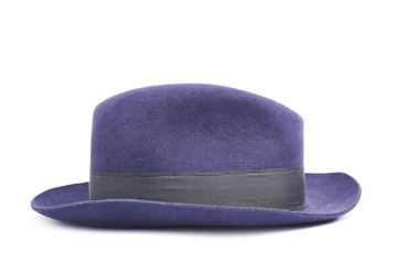 Dark blue hat isolated