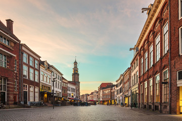 Ancient houses in the historic Dutch city of Zutphen