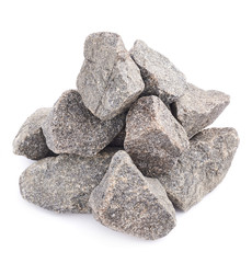 Pile of multiple granite stones isolated