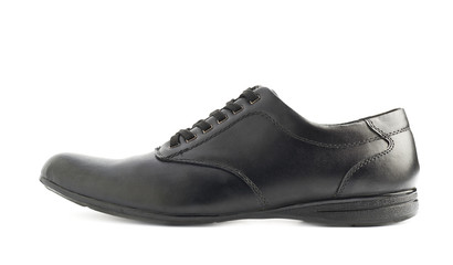 Classic black leather shoe isolated