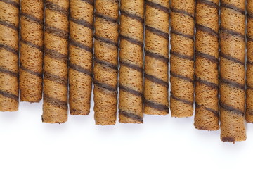 Wafer Roll with chocolate flavour cream and cocoa coating