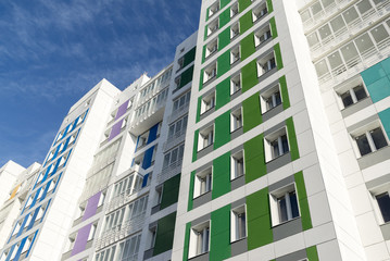 Beautiful modern house with colorful facades