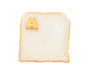 Cookies ABC with bread containing letters - A