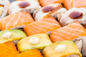 Sushi set closeup