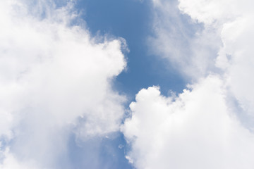 cloud in the clear sky on shiny day