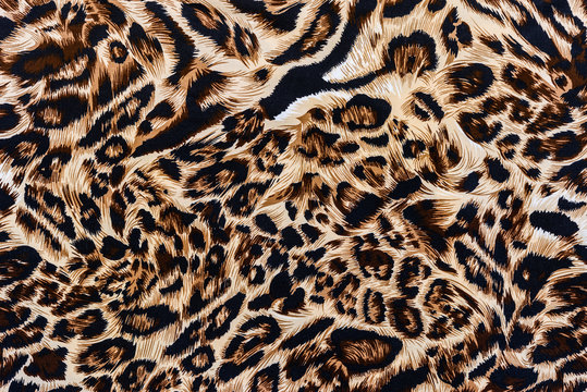 texture of print fabric striped leopard