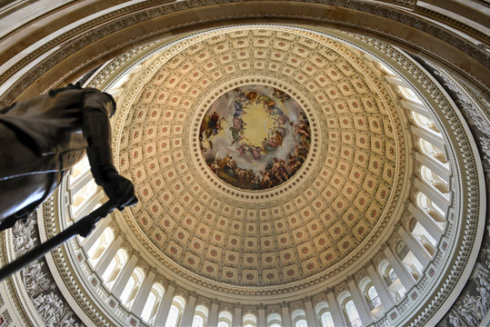 Dome inside of US Capitol, Washington DC
