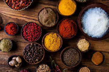 Traditional oriental them with spices